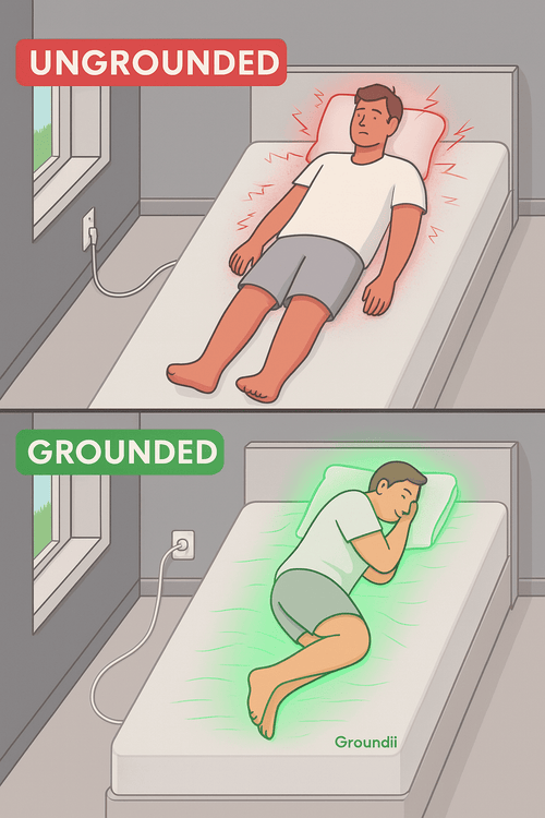 Grounding Bedsheet (Fitted) – Silver Fiber & Air Cotton for Natural Wellness - Groundli