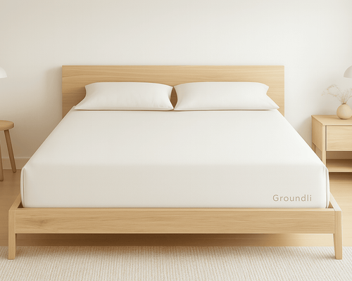 Grounding Bedsheet (Fitted) – Silver Fiber & Air Cotton for Natural Wellness - Groundli